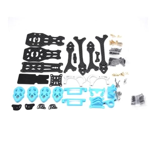 Cadre carbone MARK5 DC empattement 222mm châssis drone FPV 5 pouces bleu