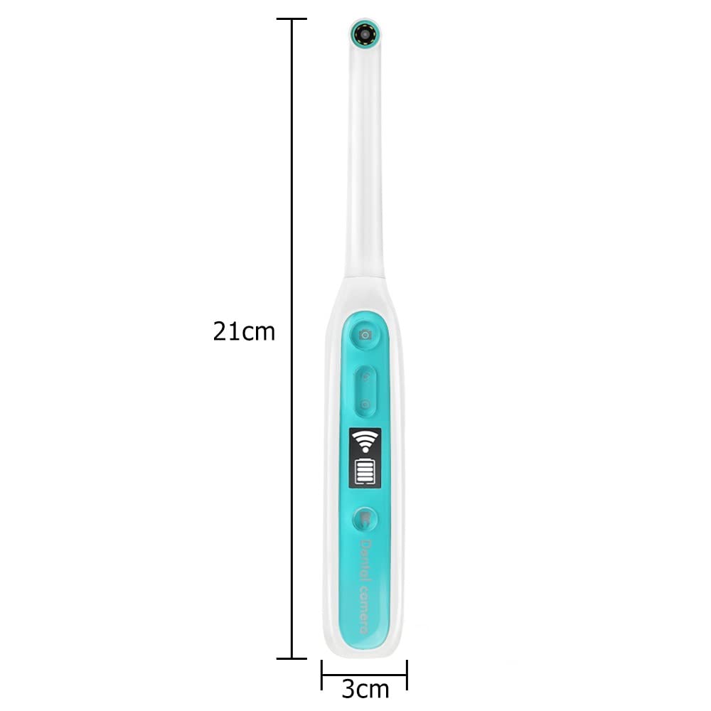 Telecamera Orale Dentale, Endoscopio Intraorale Wireless Endoscopio Orale 8 Rilevatore Impermeabile LED Regolabile Bocca Dentale per iOS/Androide/Tablet