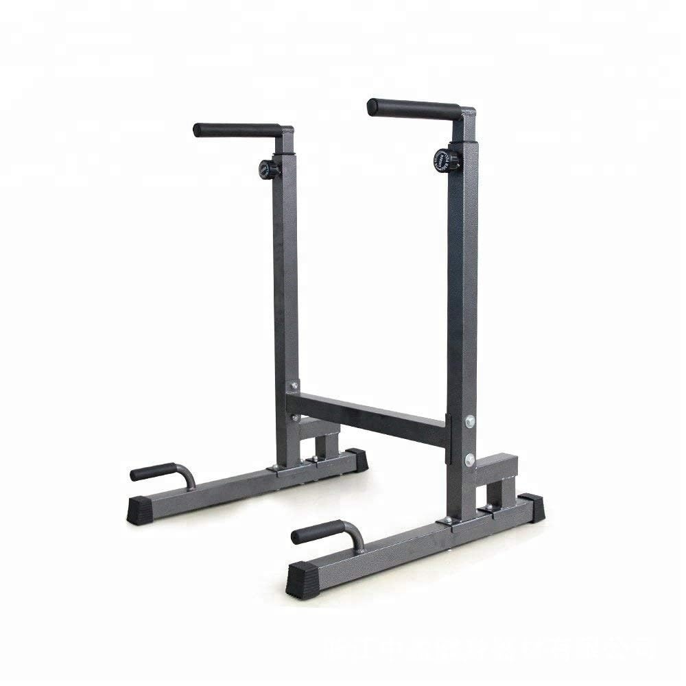 Heavy Duty Dip Station, Push Up Bars Exercise Stand, 100-130cm Adjustable Height, Steel Frame