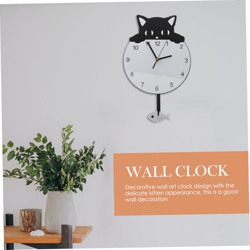 Horloge murale chat design simple cadeau idéal pour salon et maison - 8