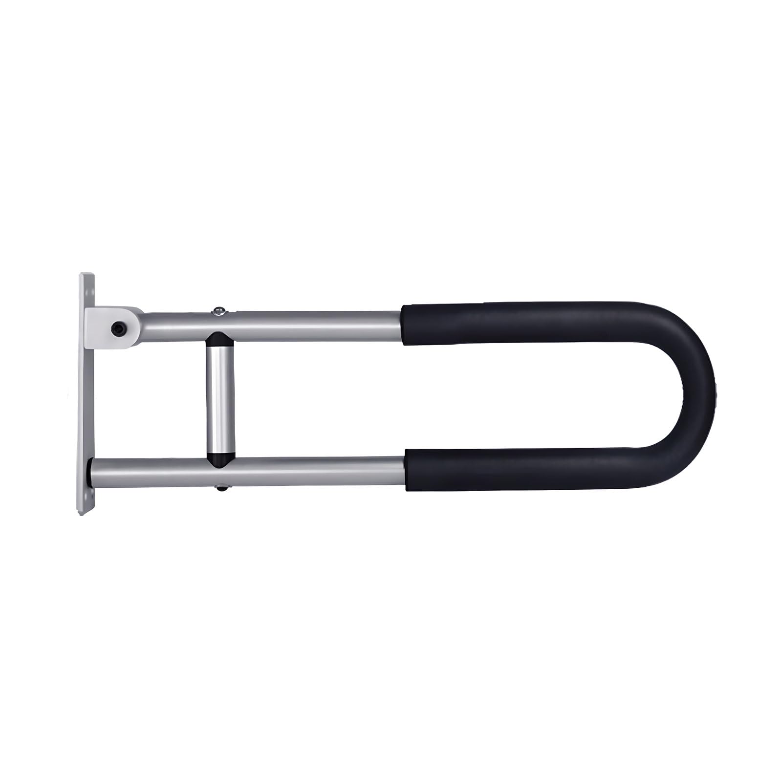 Barra Abatible baño Agarre Inodoro WC, Barras de Seguridad Aluminio, Pasamanos Pared Apoyo, 60CM