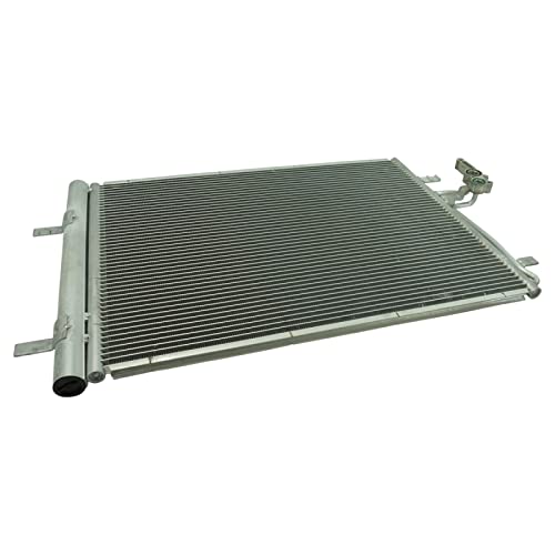 Image of TRQ A /C Condenser & Receiver Drier Assembly for 08-15 Land Rover LR2 12-18 Range Rover Evoque 15-18 Discovery Sport 08-15 Volvo S80 08-10 V70 10-15 XC60 08-16 XC70
