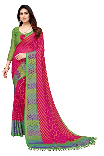Image of Bee M Pee Designer Banarasi Chiffon Sarees for Women