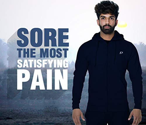 Image of DECISIVE Fitness Slim Fit Fleece Winter Hoodie Jacket Gym Workout Sweatshirt for Men Women