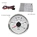 2 Inches /52mm Oil Press Gauge 0-10bar 0-150 PSI 10-184ohm Signal with Lights 9-32V for Car Truck Ship(White&Silver)
