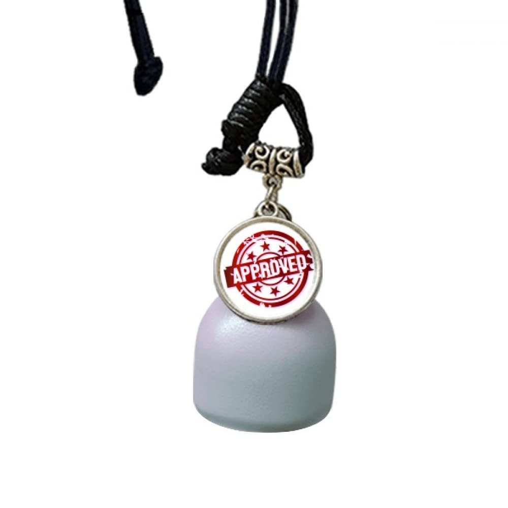 offbb Seal Approval Mark Art Deco Fashion Wind Chimes Bell Car Pendant