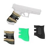 Tactical Rubber Grip Glove Sleeve Slip-On Ventilated Grip Grips for Glock (3 Pcs camo Black Green)