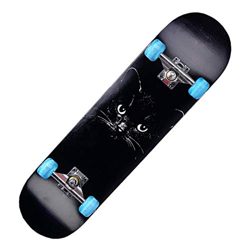 Skateboard 31 pouces Cruiser avec 7 couches de bois d'érable et roues clignotantes pour enfants