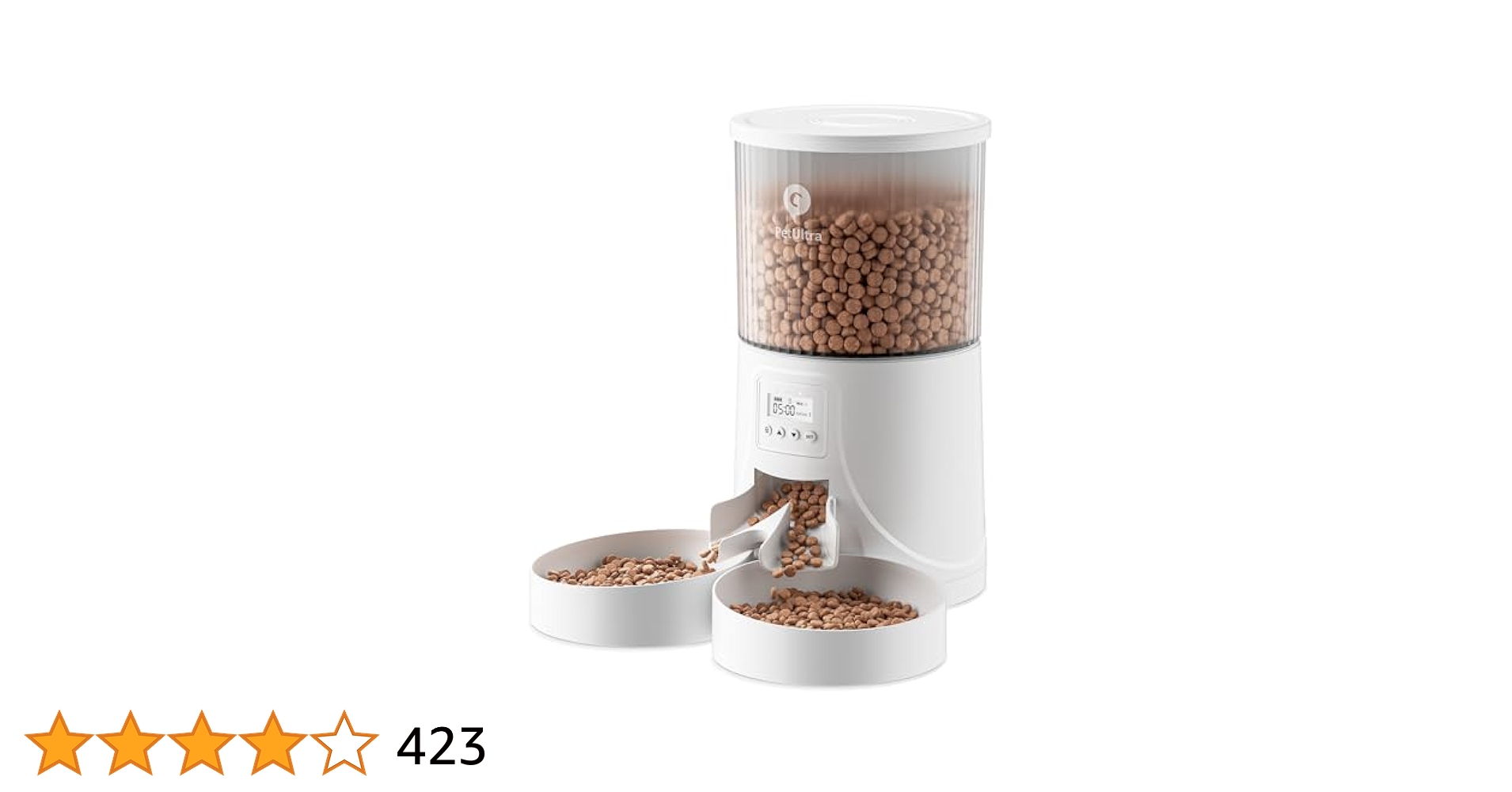 1品限り❤️PetUltra 自動給餌器 猫用 ビデオ通話式 10秒録音 4L容量 Amazon | PetUltra 自動給餌器 猫用 タイマー式 二皿 4L容量