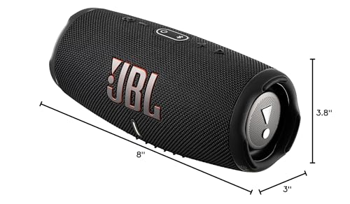 Image of JBL Charge 5 Wireless Bluetooth Speaker (Black) | Rugged IP67 Waterproof Outdoor Audio with Deep Bass & 20H Playtime | Includes Protective Travel Case for Beach, Hiking, Camping, and More