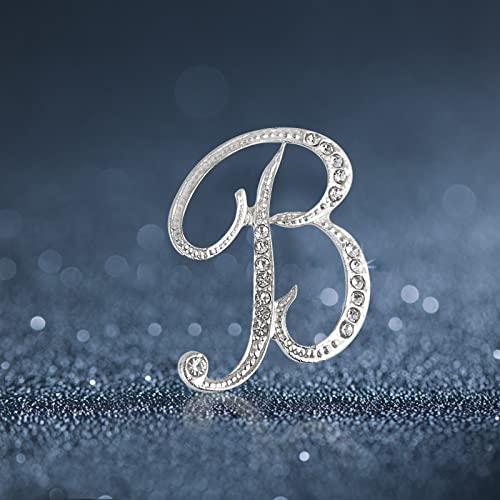 Image of Letter Brooch Pins, Alloy Lapel Pin Gold and Silver for Women, Girls, Men