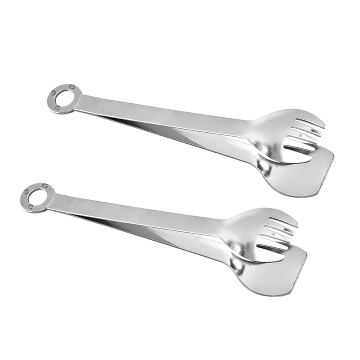 FUNOMOCYA Stainless Steel Ice Tongs Mini Serving Tongs for Sugar Cubes Lemon Slices for Buffet