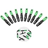 tiyiyok 10 Stück Stecker Glasfaser Schnellverbinder Sc/Apc, Glasfaser Stecker, Niedrige Reflexionsverluste, Geeignet für die Glasfaseranschlüsse in Wohngebieten, Bürogebäuden und Bei Bürokunden