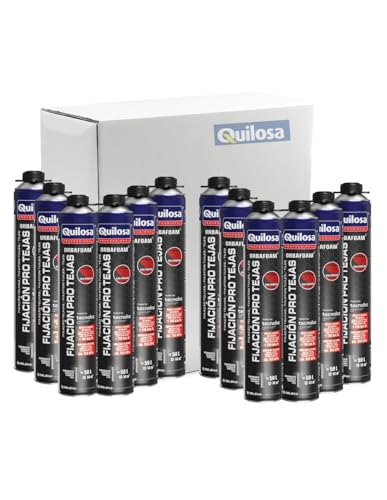 Caja 12 Uds. Espuma Tejas Pistola Orbafoam Rojo Teja 750 Ml