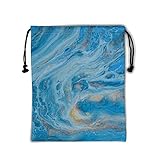 Blue Marble Gymnastics Grip Bag - Grip Bags for Gymnasts Blue White Gold Texture Gymnastic Bag Abstr