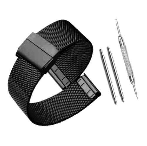 Bracelet montre milanais yingyingjia anti-irritation en acier noir et or rose