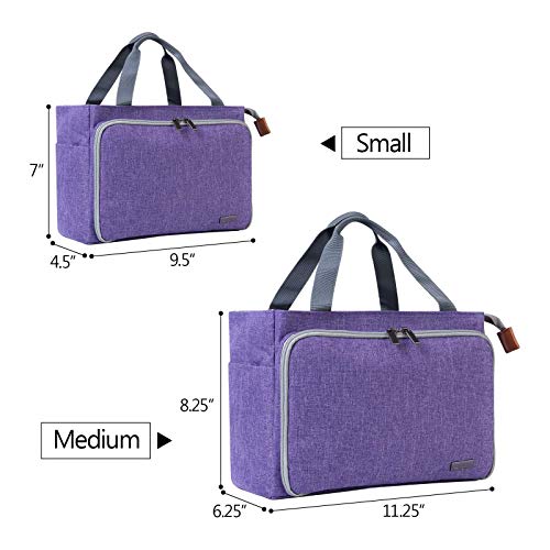 image for Luxja Crochet Tote Bag, Yarn Storage Bag for Small Unfinished Projects