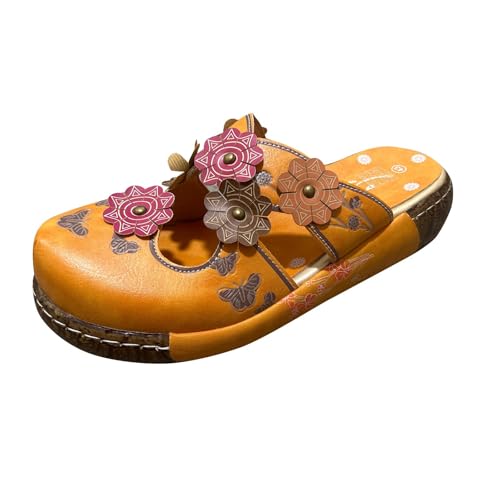 Sandales d'été décontractées vintage en patchwork tressé pour femme