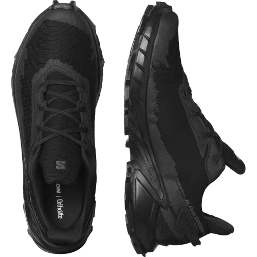 Salomon Women's ALPHACROSS 4 GTX Trail Running Shoes for Women, Black/Black/Black