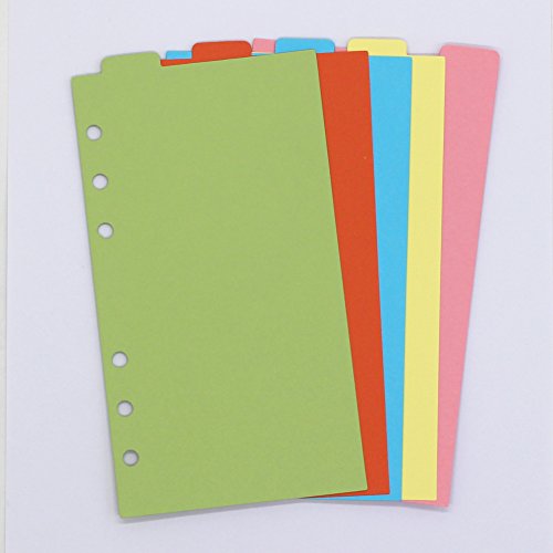 LONG TAO 12 Set A6 6 Holes Durable Colorful Loose Leaf Notebook Write-On Dividers Index Dividers with Clear Binders - Thumbnail 3