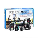 Educator FOB 300 Yard Dog Training Collar with Remote and Finger Button, Humane Stimulation, Pavlovian Tone, Waterproof, Odorproof Biothane Collar, Night Light, Rechargeable, 1 Dog (USA Only), Black