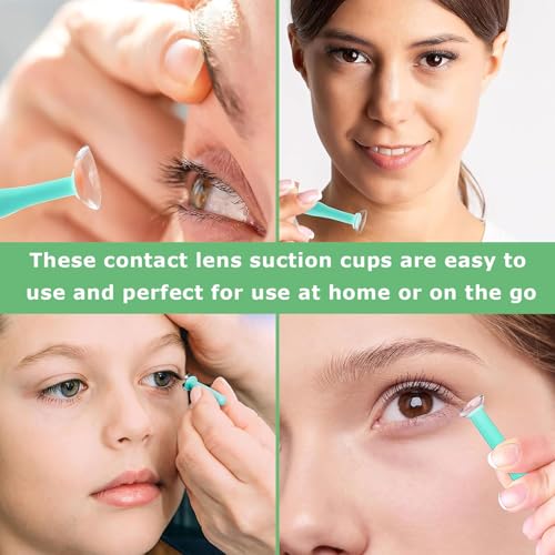 4 Stücke Kontaktlinsen Einsetzhilfe,Weiche Kontaktlinsen Entferner,Kontaktlinsen Entferner Weiche Linsen,Kontaktlinsen Hilfe Zum Einsetzen,Kontaktlinsensauger,Fur Reisen Und Alltag