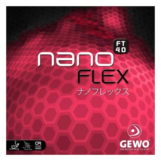 GEWO nanoFLEX FT40 - Table Tennis Rubber, 1.9 mm Black