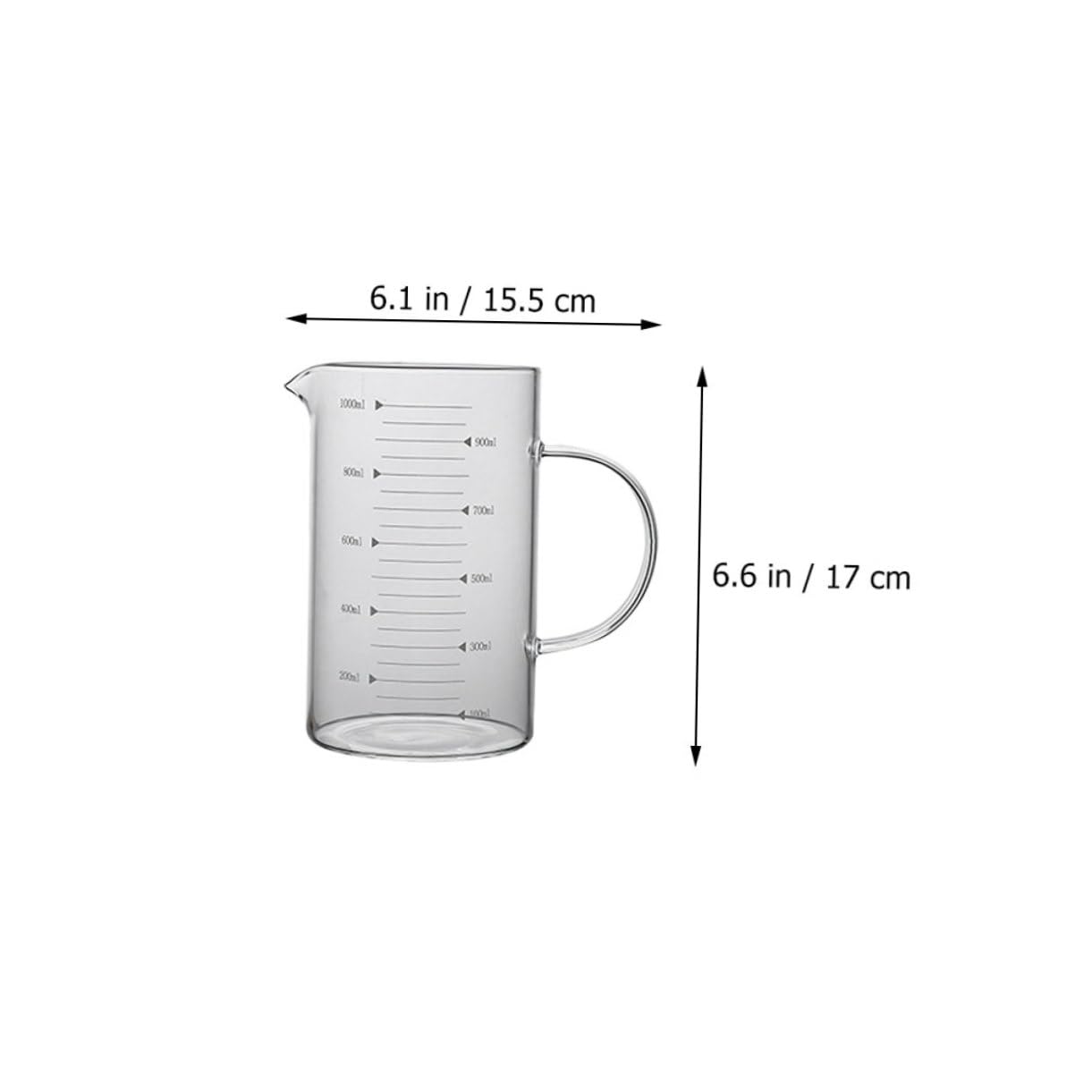IMIKEYA 3pièces à Mesurer Graduées Mug Pour Lait Jus Et Ingrédients De Pâtisserie Précision Et Lisibilité Assurées