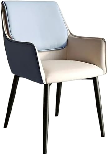 Sillas de comedor, moderna silla de comedor de cuero de la PU - Nórdico de la cocina y banquete asiento para el hogar, Sillas para comedor (azul)