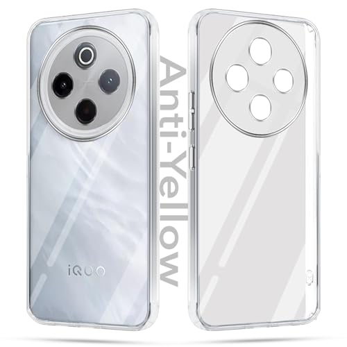Image of Jkobi Lifetime Anti-Yellow Clear Back Cover Case for Vivo iQOO Z10 (Sleek Hard Crystal | Shockproof and Camera Protection)