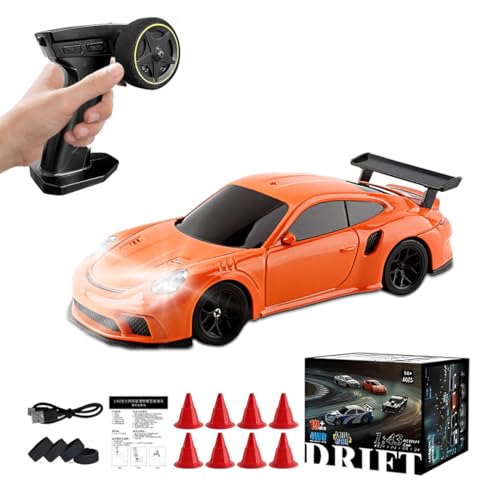 ConsoleXpress RC Drift Car with Gyro, 1/43 Scale 2.4G 4WD Full-Proportion RC Electric Mini Racing Drift Car Model with Linkage Light, Christmas and Birthday Gifts