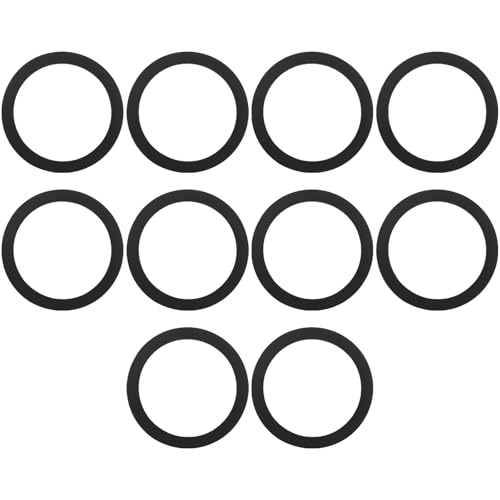 YINETTECH Gummi-Flachdichtungen, 45 x 36 x 2 mm, geeignet für Siphons, Abflüsse, 1 1/2 Zoll, Überwurfmutter, 10 Stück