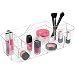 InterDesign Clarity Cosmetic Organizer Tote for Vanity Cabinet to Hold Makeup, Beauty Products, Clear, Large Tote