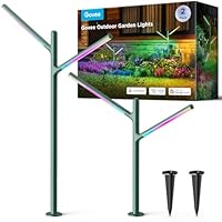 Govee RGBWWIC - Lampada da giardino a LED IP66, altezza e forma fai da te, 16 milioni di colori e 64...