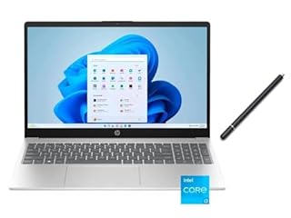 HP 15.6" HD Touch Screen Laptop | Intel Core i3-1215U (6 Cores, 8 Threads) | Intel UHD Graphics | Silver | 8GB RAM | 256GB SSD | Windows 11 S | Bundle with Stylus Pen