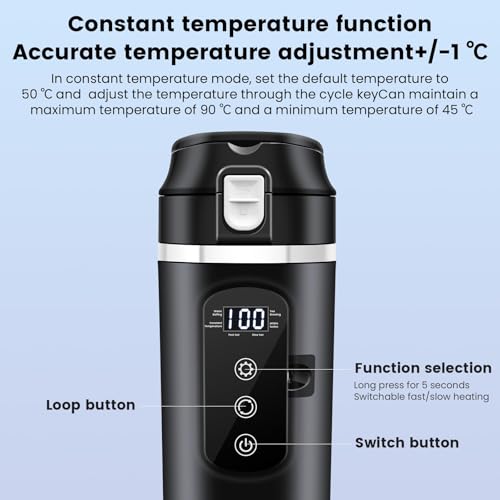 Tetera eléctrica portátil para auto 400ml 24V Rauwseul miniatura 5