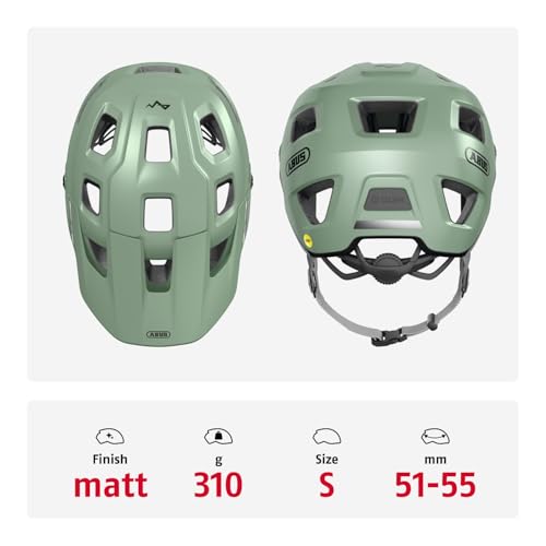 Casco ABUS MoDrop MIPS robusto y verde S con ajuste individual y cómodo 3