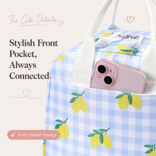 Image of LOVELYWIND Lunch Box for Women Cute Lunch Bags for Women Lunch Tote Bags Reusable Insulated Lunch Box Large Capacity Reusable Insulated Cooler for Work or Travel Gifts or Beach
