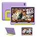 Tablet Bambini 10 Pollici Android 14 Display HD 1280x800 Batteria 5000mAh 8+64GB Espandibile a 1TB Doppia Fotocamera 5+8MP Custodia Protettiva + 3 Adesivi DIY (Viola) immagine