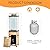 Joyside Patio Propane Heater - Outdoor 41000BTU Freestanding Heater with Two-Layer Wind-Shield Glass, Wood-Grain Gas Tank Holder, Wheels and Vent Top, Waterproof Cover Included, Natural Wood Color
