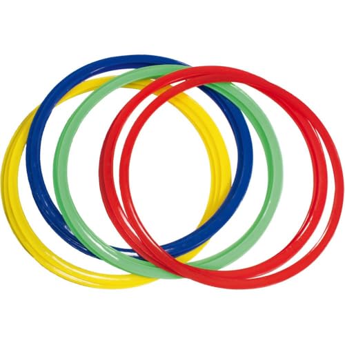 Lot de 12 cerceaux SportiFrance Plats Assortis 45 cm