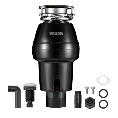 VEVOR Broyeur à Déchets d'Évier de Cuisine, 3/4 CV,...