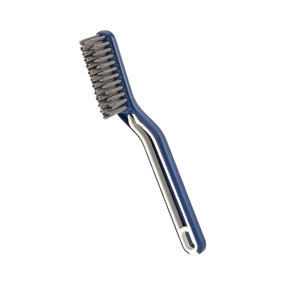 Sunrrafck Blue 2Pcs Multifunction Hard Bathroom Corner Cleaning Crevice Window Gap Brush Floor Seam Scraping(Blue)