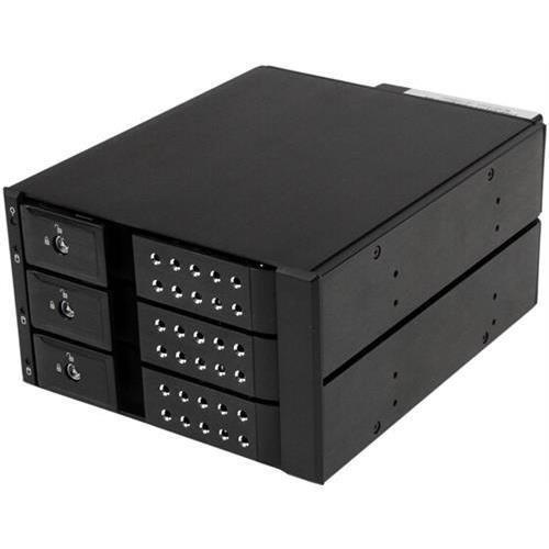 StarTech HSB3SATSASBA 3 Bay Aluminum Trayless Hot Swap Mobile Rack Backplane for 3.5in SAS II/SATA III - 6 Gbps HDD (Startech.com HSB3SATSASBA)
