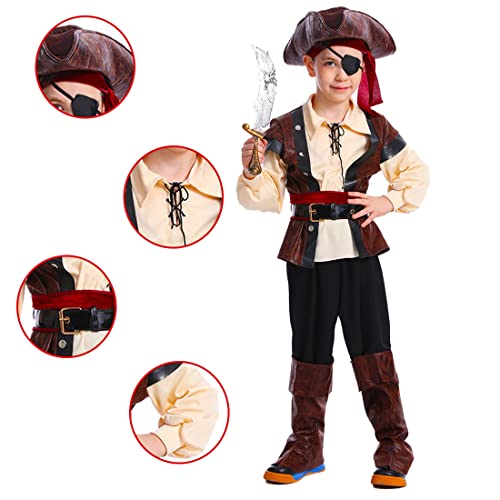 Disfraz rústico de pirata para niño miniatura 2