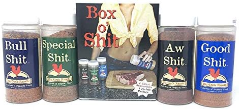 Box o' Shit Sampler Pack of 4 Different Seasonings (1 each of Bull, Special, Good & AW)