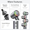 Hair Dryer - 1 Min Fast Drying, High-Speed Blow Dryer with 500 Million Negative Ions, No Heat Damage, Low Noise, Lightweight, Professional Hairdryer with Diffuser & Nozzle, Gunmetal #4