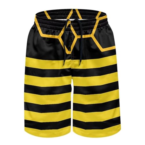 Hawapod Men's Shorts Casual with Side Pocket Drawstring Lightweight Quick Dry Plus Size Swim Trunks