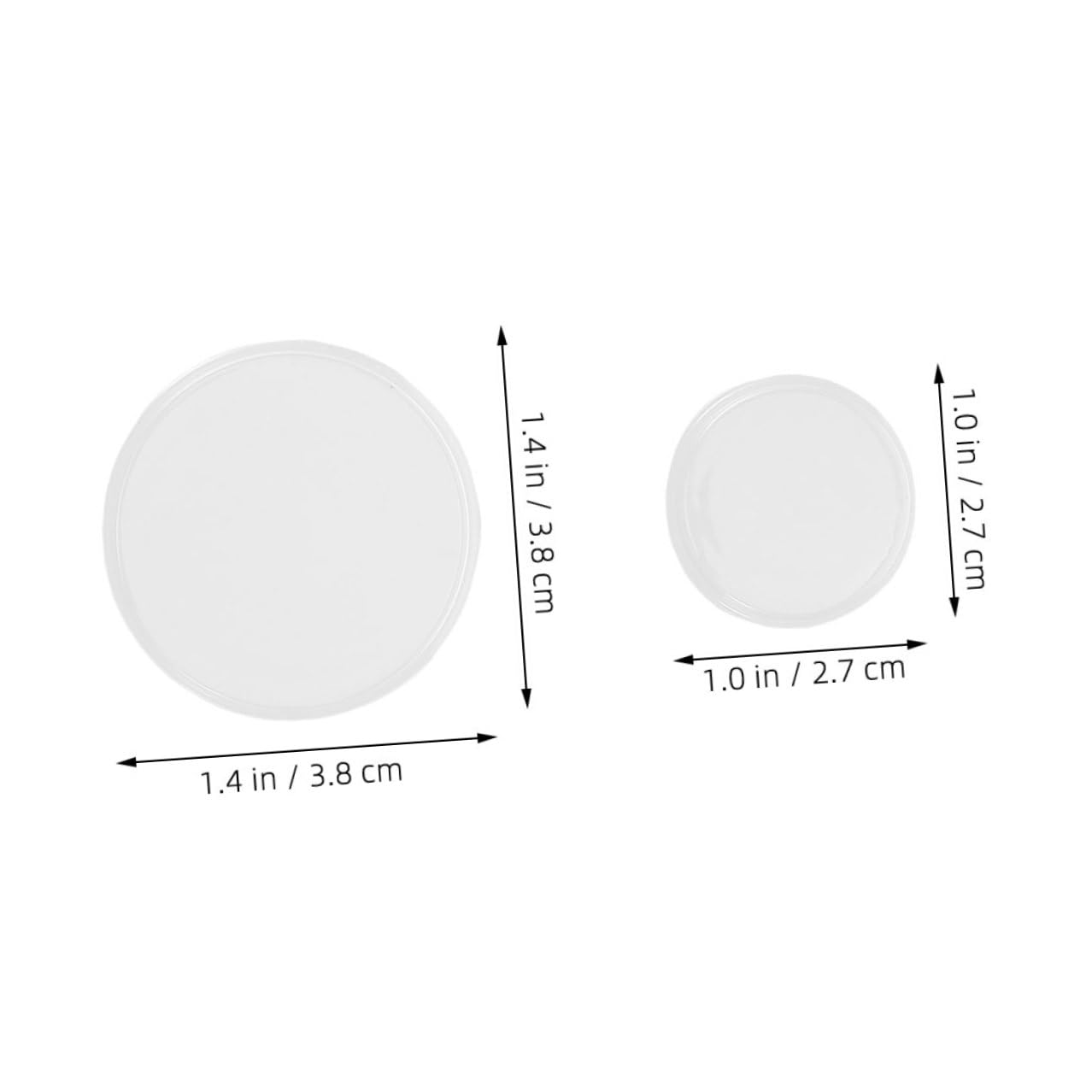 4pcs Stethoscope Diaphragm Replacement Parts, Suspended Round Diaphragm for Pediatric and Adult Stethoscope Accessories Kit, White Diagnostic Spare Membranes