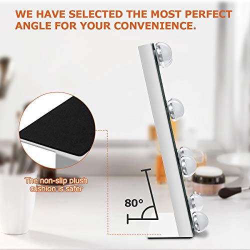 Vanity Mirror with Lights, Baban Hollywood Makeup Mirror with Dimmable LED with Lights 3 Colors Light Detachable 10X Magnification Touch Control 360°Rotation for Dressing Room, Bedroom Makeup, Black… - Thumbnail 3
